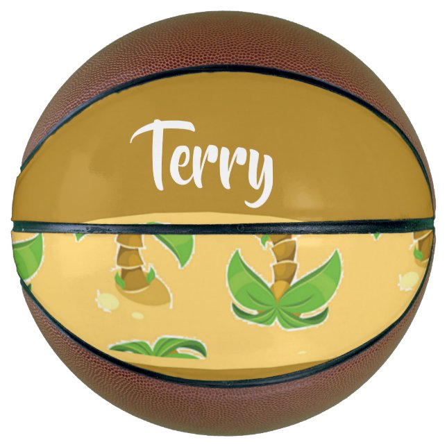 Tropical palm trees pattern basketball (Vorderseite)
