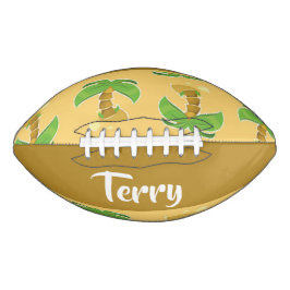 Tropical palm trees pattern football