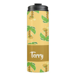 Tropical palm trees pattern thermosbecher