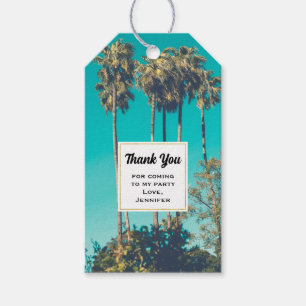 Tropical Palm Trees Retro Party Vielen Dank Geschenkanhänger