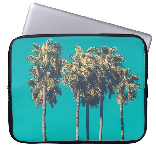 Tropical Palm Trees Retro Vibe Laptopschutzhülle (Vorderseite)