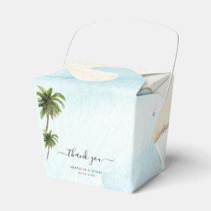 Tropical Palm Trees Sand Beach Hochzeit in Urlaubs Geschenkschachtel