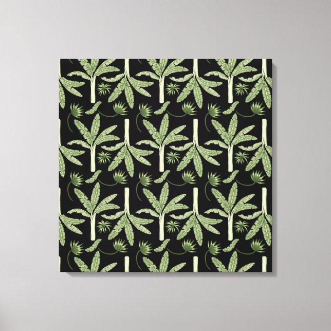 Tropical palm trees seamless pattern leinwanddruck (Vorderseite)
