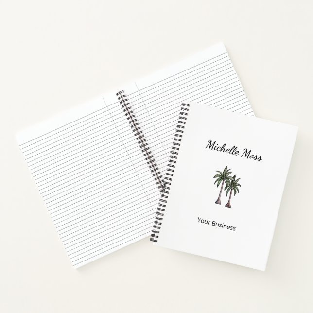 Tropical Palm Trees Simple Beach Notizbuch (Innenseite)
