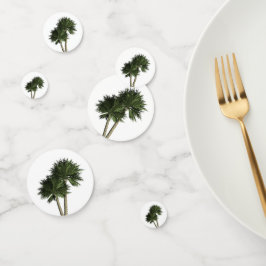 Tropical Palm Trees White Elegante Tische Dekorati Konfetti
