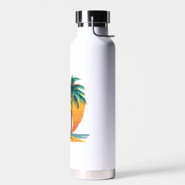 Tropical Palm Trees with Vibrant Sunset  Trinkflasche