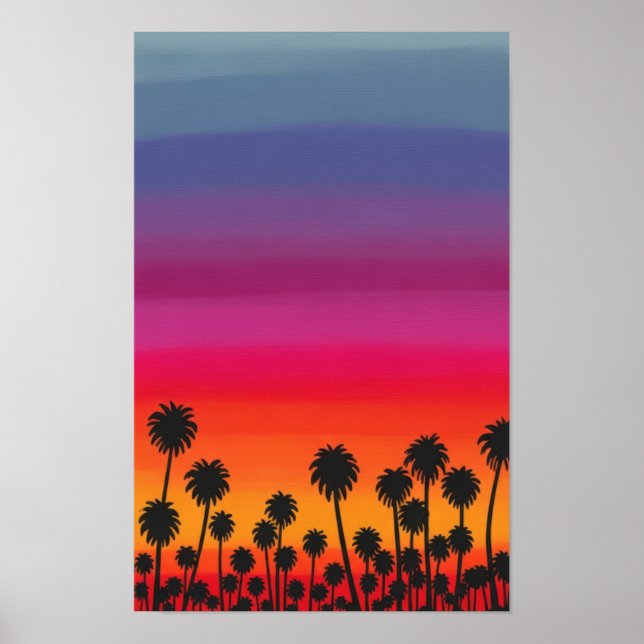 Tropical Palm Wall Art Poster (Vorne)