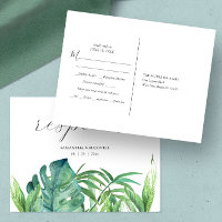 Tropical Palm Wedding Meal Choice UAWG