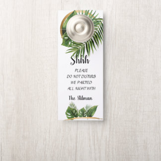 Tropical Palm Wedding Welcome Door Hanger Türanhänger