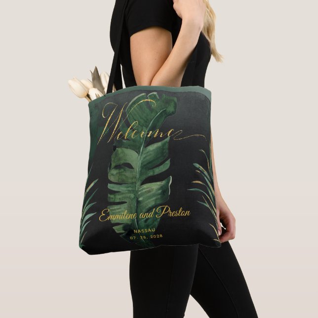 Tropical Palm Wedding Welcome Guest Gift Tasche (Von Nahem)