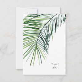 Tropical Palm White Wedge Vielen Dank Dankeskarte