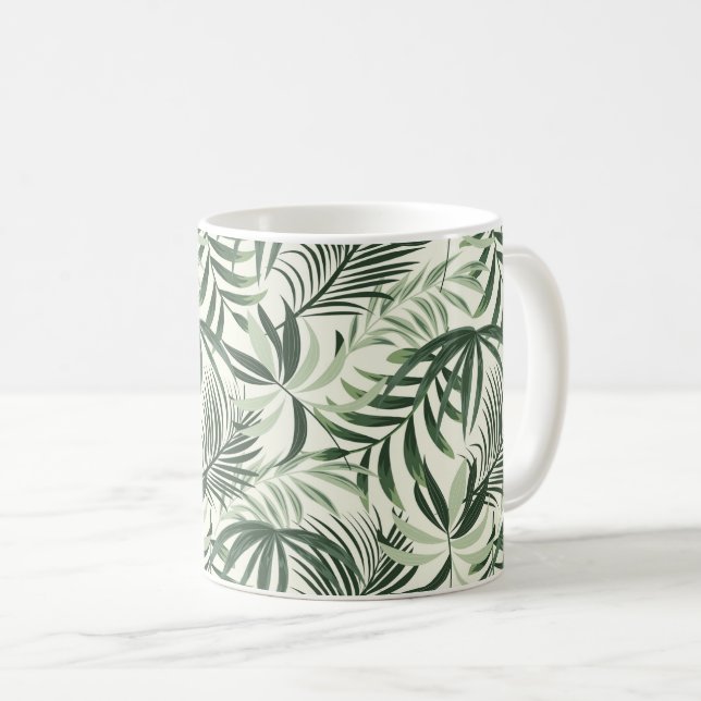 Tropical Palms Coffee Tasse (VorderseiteRechts)