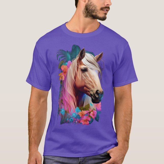 Tropical Palomino Horse Tshirt (Vorderseite)
