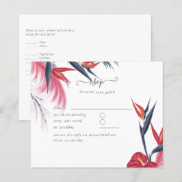 Tropical Pampas Grass Navy Berry Wedding