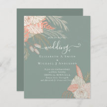 Tropical Pampas Grass Terracotta Wedding