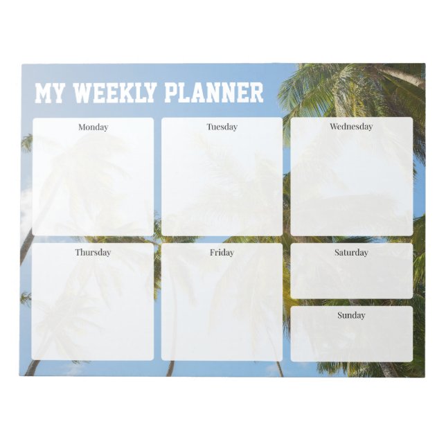 Tropical Pams - Weekly Planner for active people,  Notizblock (Vorderseite)