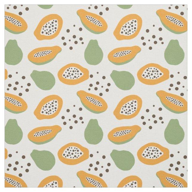 Tropical Papaya Frucht Muster Stoff (Muster)