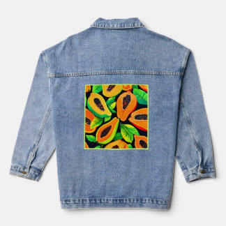 Tropical Papaya Paradise Jeansjacke