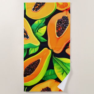 Tropical Papaya Paradise Strandtuch