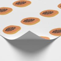 Tropical Papaya Print Fruchtsaft Spaß Orange White