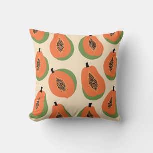 Tropical Papaya Warm Orange Kissen