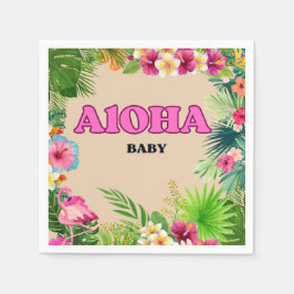 Tropical Paradise Babydusche: Aloha Baby Napkins Serviette