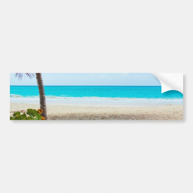 Tropical Paradise Beach Autoaufkleber (Vorne)