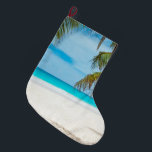 Tropical Paradise Beach Großer Weihnachtsstrumpf<br><div class="desc">Brauchen Sie einen tropischen Urlaub? Mit diesem phantastischen Foto fliegen Sie in Sekunden zu Ihrem Lieblingsstrand.</div>