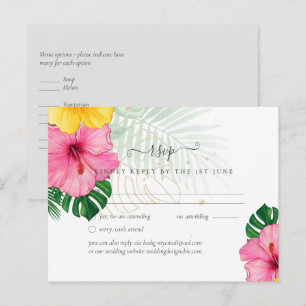 Tropical Paradise Beach Hochzeit pulsierende Flora Postkarte