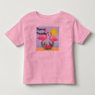 Tropical Paradise Pink Flamingo - Kleinkind Fine J T-shirt