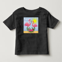 Tropical Paradise Pink Flamingo - Kleinkind Fine J