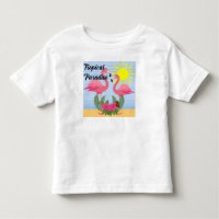 Tropical Paradise Pink Flamingo - Kleinkind Fine J