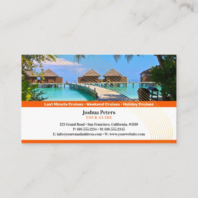 Tropical Paradise | Tourism Travel Agent Visitenkarte (Rückseite)
