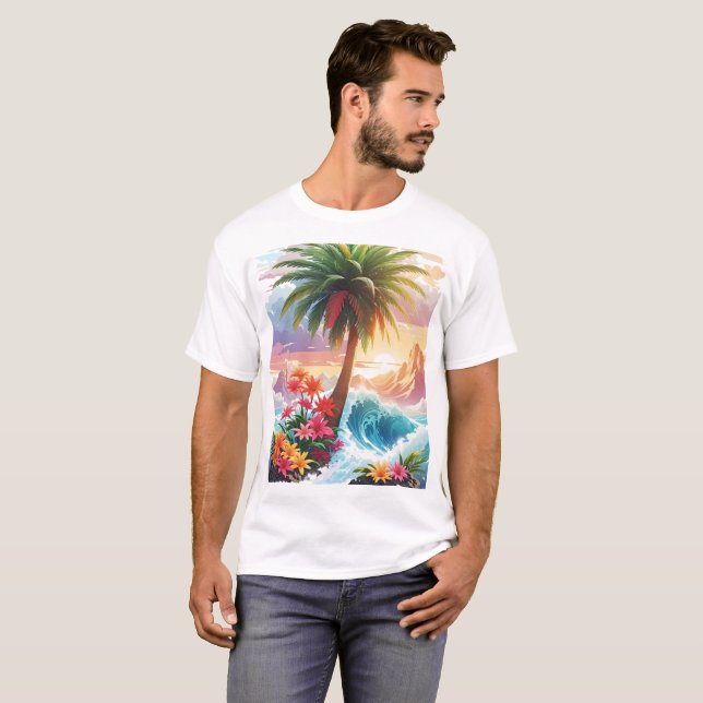 Tropical Paradise Vibes T - Shirt (Vorne ganz)