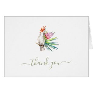 Tropical Parrot Island Wedding Thank You