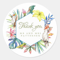 Tropical Parrot Island Wedding Vielen Dank