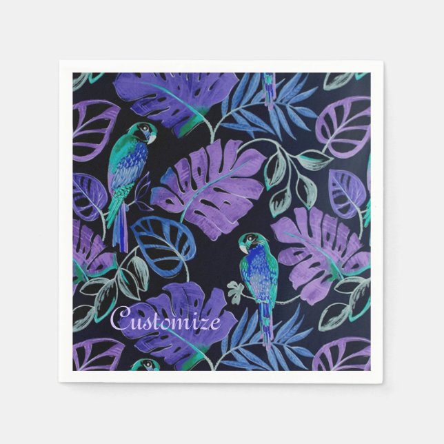 Tropical Parrot Paradise Napkins Serviette (Vorderseite)