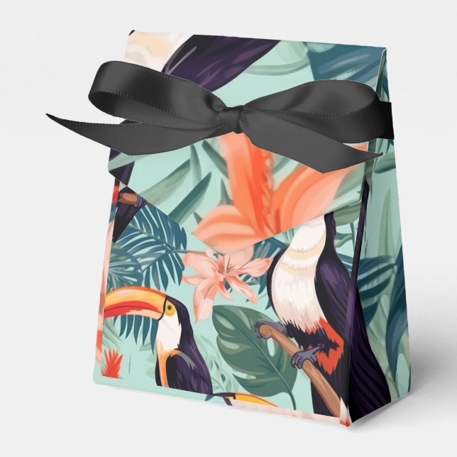 Tropical Parrot Party Geschenktasche Geschenkschachtel (Vorderseite)