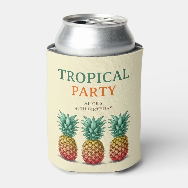 Tropical party with pineapple dosenkühler (Kanne Vorderseite)