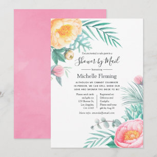 Tropical Pastel Floral Baby Show by Mail Einladung
