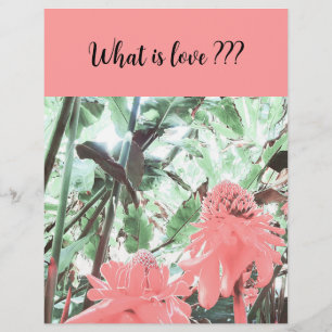 Tropical Peach Wedding Liebe Flyer