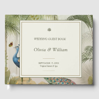 Tropical Peacock Palm Mariage Livre d'or