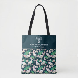Tropical Pelican Print Custom Tennis Racket Tasche