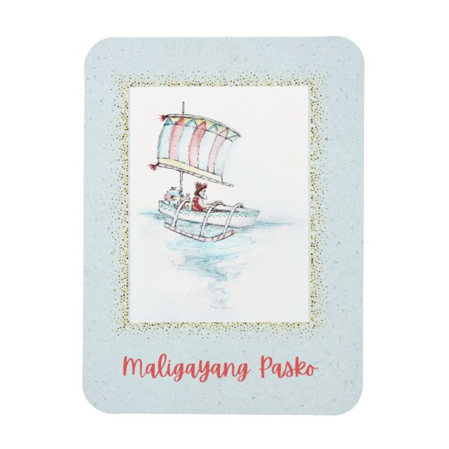 Tropical Philippine Christmas Vinta Magnet (Vertikal)