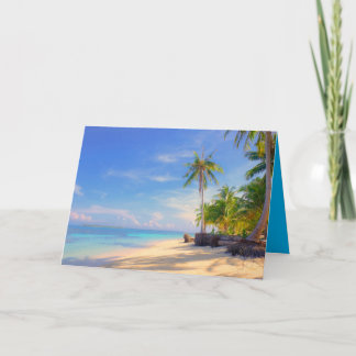 Tropical Philippines Island Beach Palm Paradise Karte