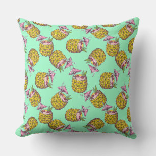 Tropical Piña Colada Muster - Erfrischender Sommer Kissen