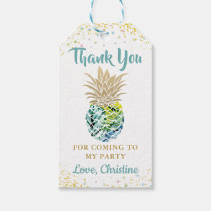 Tropical Pineaple Baby Dusche Danke für die Gesche Geschenkanhänger