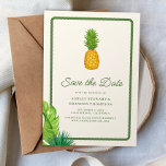 Tropical Pineapple Coastal Wedding Save the Date Einladung<br><div class="desc">Set the tone for your celebration with this Tropical Pineapple Coastal Wedding Save the Date Invitation. Featuring a classic pineapple motif that symbolizes warmth and hospitality, this design brings a relaxed island feel to your wedding announcement. Perfect for beach weddings, coastal celebrations, and destination events, this save the date offers...</div>