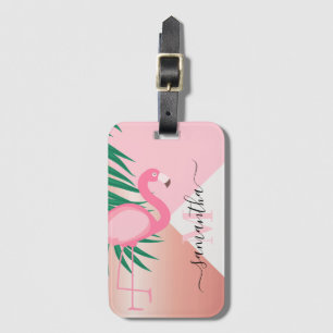 Tropical Pink Flamingo Gepäckanhänger