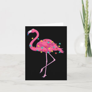 Tropical Pink Flamingo Hawaii Summer Xmas Christma Karte
